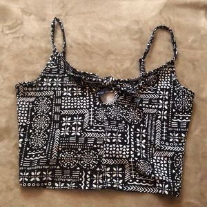 Black and White crop top